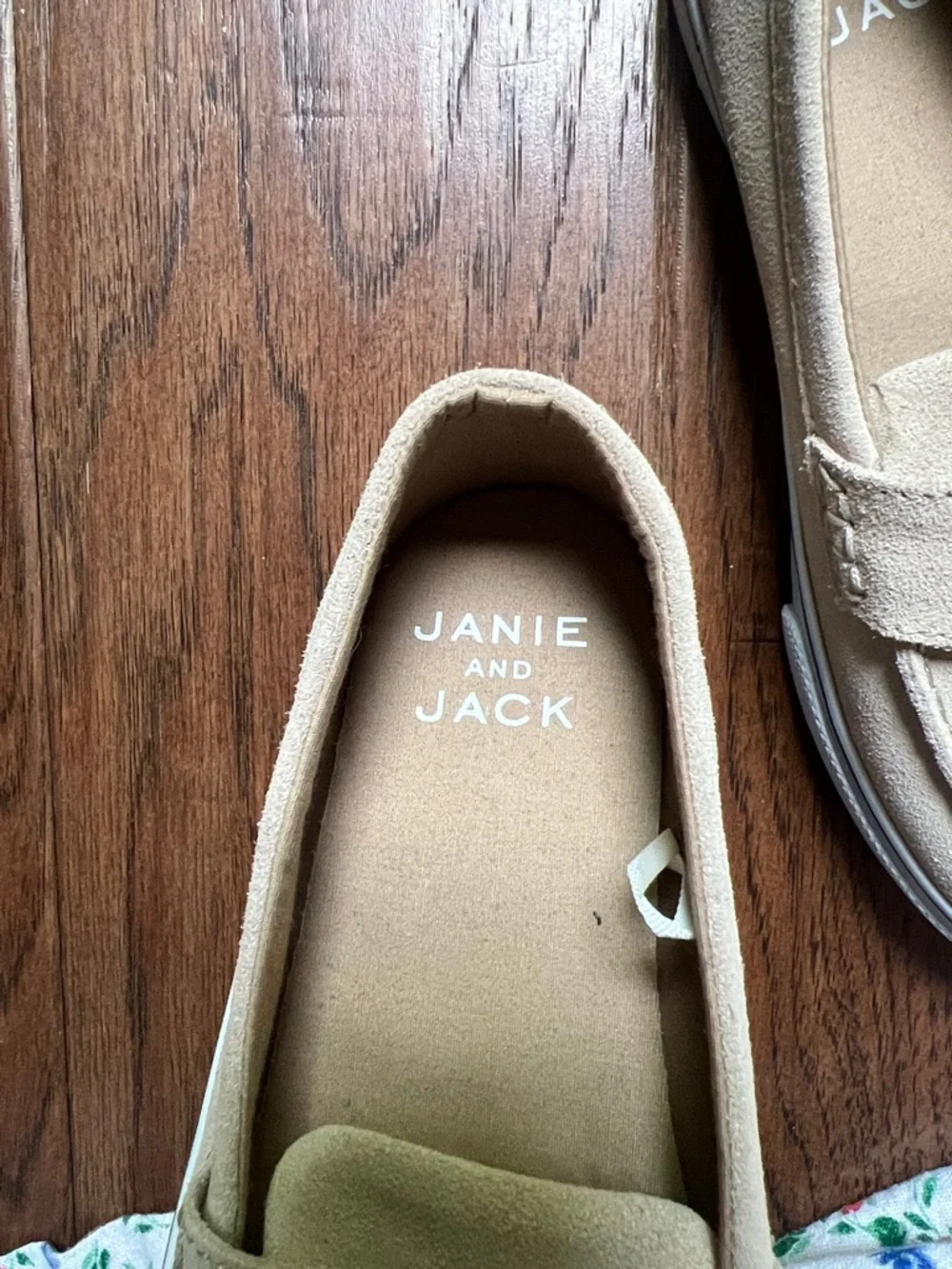 Janie and Jack Slip On Sneaker Suede Leather Shoes Size 1K